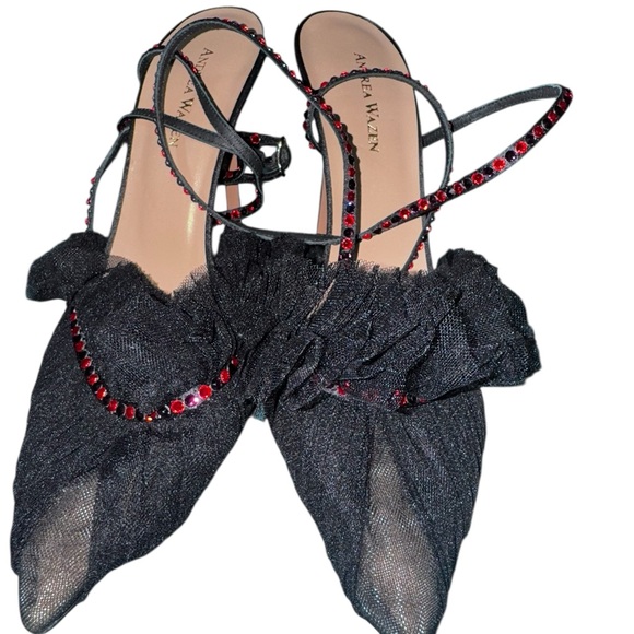New! ANDREA WAZEN Franca Embellished Pumps US Sz 9.5 - Picture 3 of 8